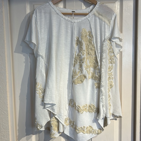 Free People Asymmetric Gauzy Lacey T - Picture 8 of 8